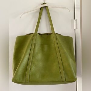 Anthropologie Green XL Tote Bag